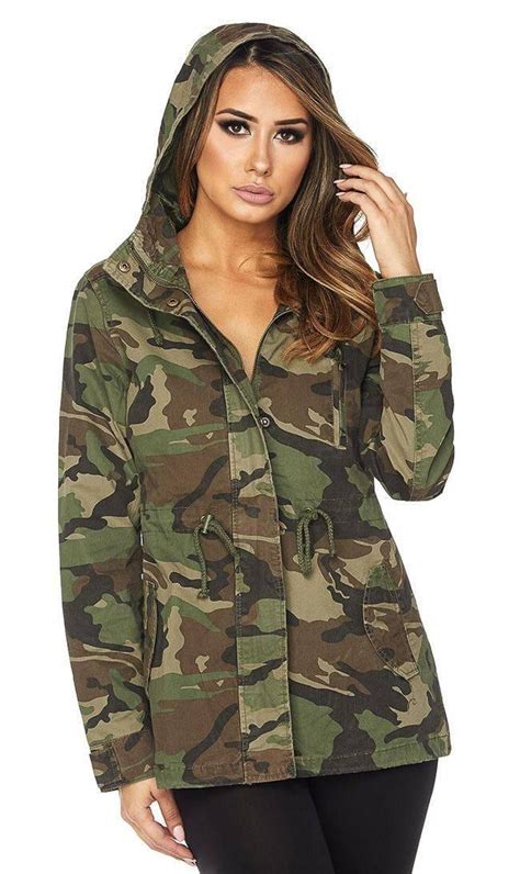 camo parka women